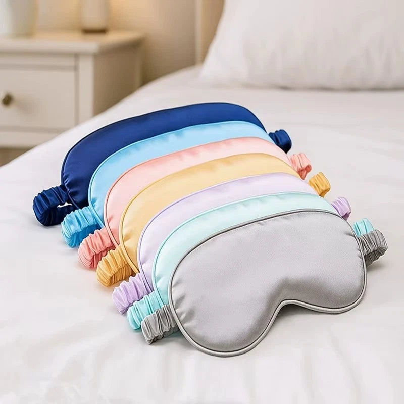 Luxury Pure Organic Satin Silk Eye Mask Soft Relax Travel Sleep Blindfold