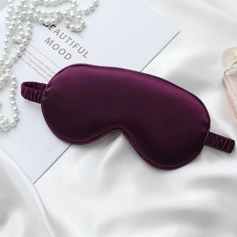 Luxury Pure Organic Satin Silk Eye Mask Soft Relax Travel Sleep Blindfold