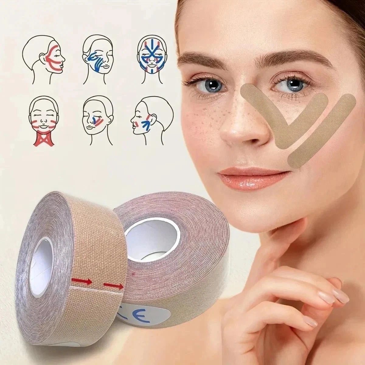 5m Kinesiology Tape for Face V Line Neck Eyes Lifting Wrinkle Remover