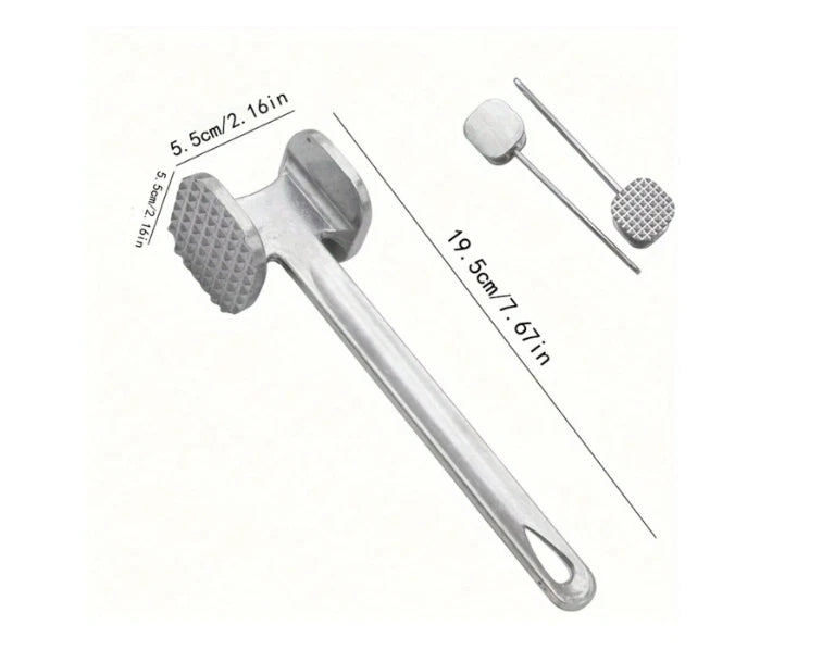 Stainless Steel Meat Mallet Tenderizer Steak, Beef, Chicken Hammer Kitchen Tool