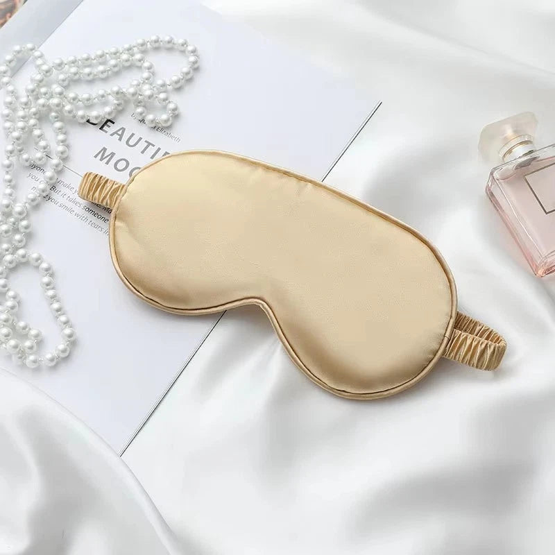 Luxury Pure Organic Satin Silk Eye Mask Soft Relax Travel Sleep Blindfold