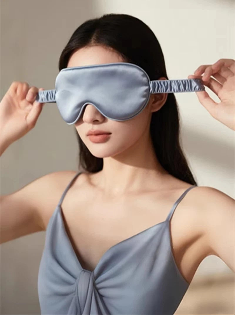 Luxury Pure Organic Satin Silk Eye Mask Soft Relax Travel Sleep Blindfold