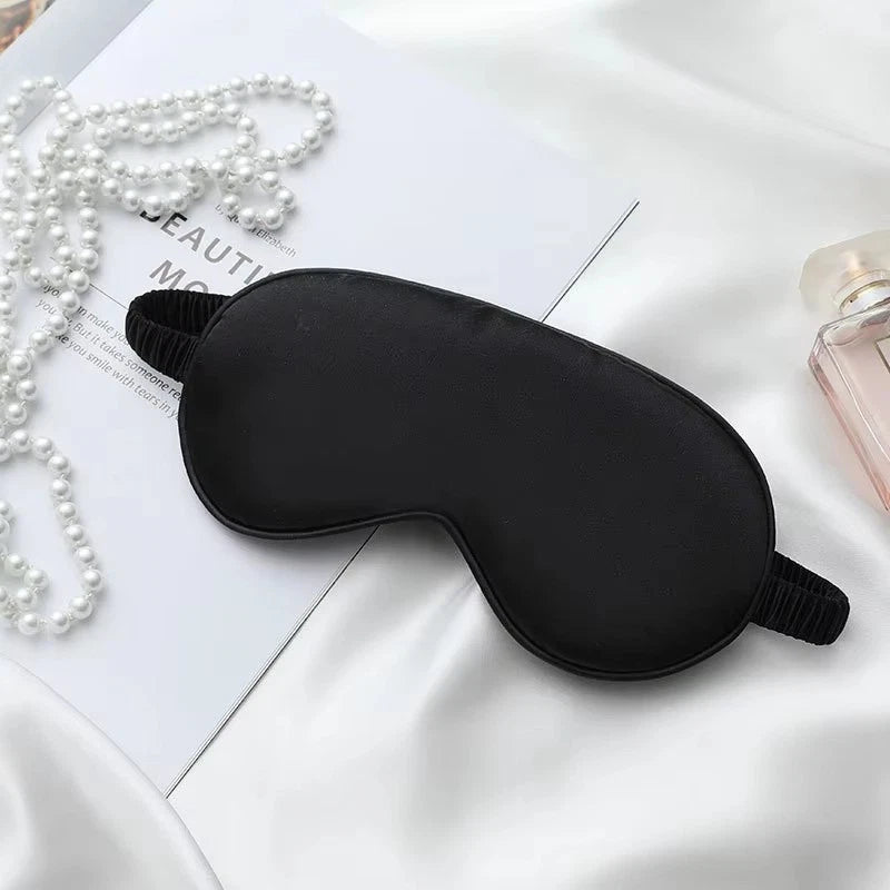 Luxury Pure Organic Satin Silk Eye Mask Soft Relax Travel Sleep Blindfold