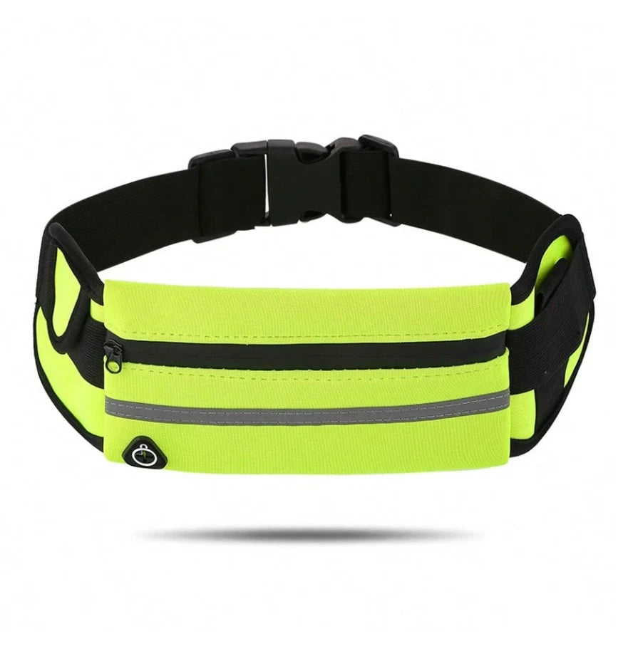Dual Pocket Running Belt Bag Pack Waist Pouch For Phone Key Workout Cycling-Yoga