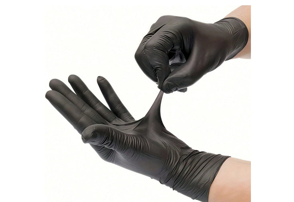 50PCS DISPOSABLE NITRILE GLOVES POWDER-FREE & LATEX-FRE BLACK Medical Grad S/M/L