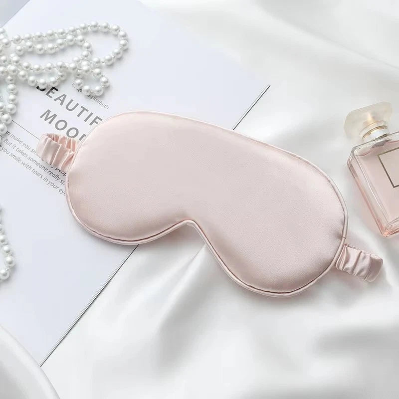 Luxury Pure Organic Satin Silk Eye Mask Soft Relax Travel Sleep Blindfold